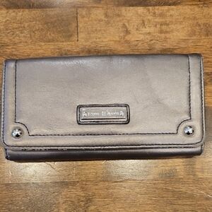 Etienne Aigner Silver Leather Wallette
